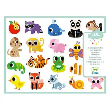 Stickers des petis Bébés animaux - Djeco Dernière Chance