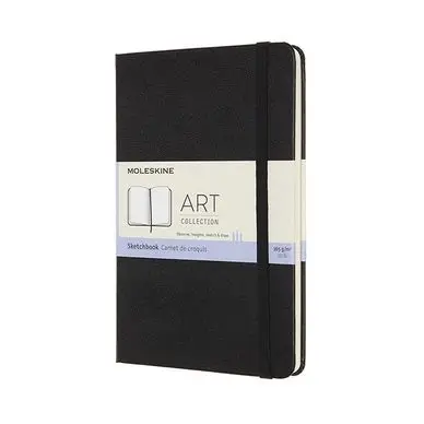 Paiement Sécurisé Carnet de croquis Art 11,5 x 17,5 cm Noir - Moleskine