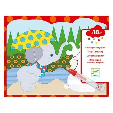 Coloriage des petits Coloriage à l'eau caché dehors - Djeco Offre Spéciale