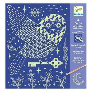 Carte à gratter Dans la nuit - Djeco Populaire