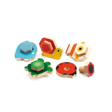 Jeu d'éveil en bois 10 pcs - Djeco Solde