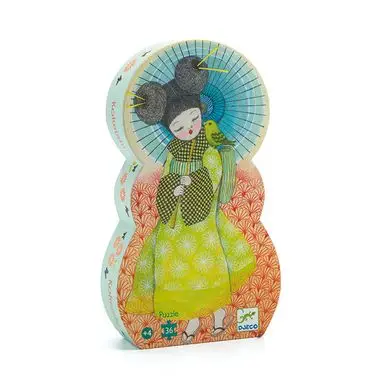 Puzzle silhouette Kokeshi 36 pièces - Djeco Prix Réduit