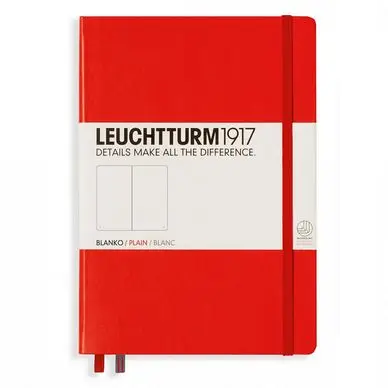 Carnet de notes A5 14,5 x 21 cm Rigide Pages Blanches - Leuchtturm1917 Commander Vite
