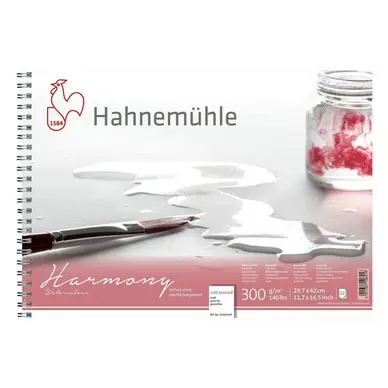 Bloc de papier Aquarelle Harmony grain fin 12 feuilles - Hahnemühle Nouveauté