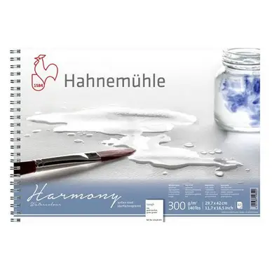 Solde Bloc de papier Aquarelle Harmony grain torchon 12 feuilles - Hahnemühle