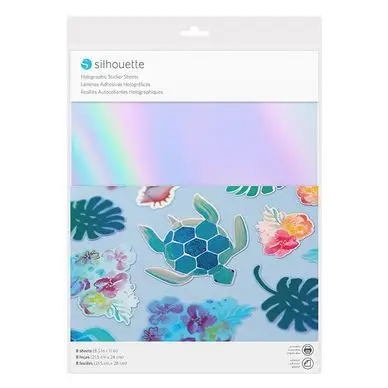 Offre Limitée Feuille imprimable autocollante effet Holographique x 8 pcs - Silhouette