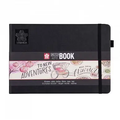 Promotion Saisonnière Carnet de dessin Sketch Note Book papier Blanc crème 140 g/m² 80 F - Sakura