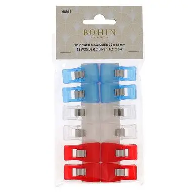 Dernière Chance Pinces magiques pour travaux de couture 32 x 18 mm 12 pcs - Bohin