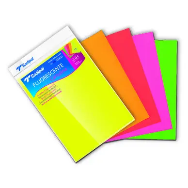 Usine Directe Papier bristol A4 Fluorescent 5 feuilles assorties 250 g/m² - Esprit Papier