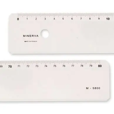 Règle transparente 1 biseau n°5600 80 cm - Minerva Prix Réduit