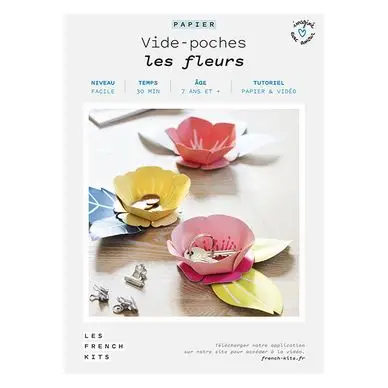 Kit papier Vide-poches les fleurs - French'Kits Petit Prix
