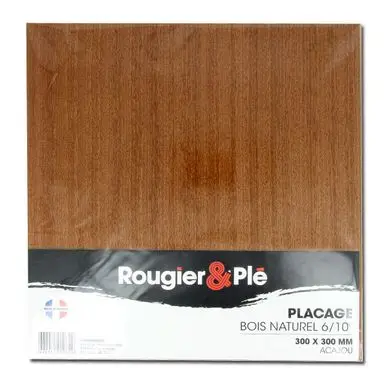 Offre Spéciale Placage bois naturel Acajou sapelli ep. 0,6 mm 30 x 30 cm - Rougier&Plé