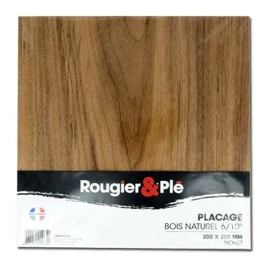 Vente Flash Placage bois naturel Noyer ep. 0,6 mm 30 x 30 cm - Rougier&Plé