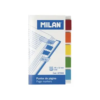 Bloc Marque-Page en Plastique Transparent 100 pcs 5 couleurs - MILAN Acheter Direct