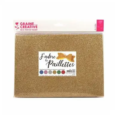 Jusqu'à Épuisement Des Stocks Feuilles en mousse caoutchouc Glitter 20 x 29 cm 6 couleurs Pailletées - Graine Créative