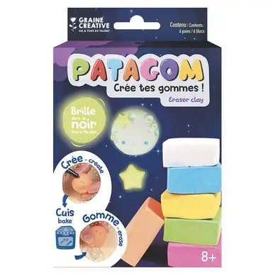 Achetez Aujourd'hui Patagom Phosphorescent 6 Pains assortis - Graine Créative
