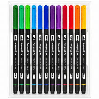 Prix Cassé Feutre Pinceau double pointe Set 24 couleurs - Rougier&Plé