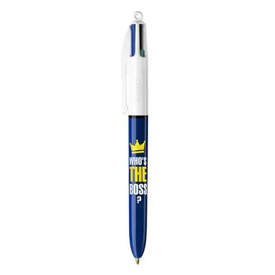 Prix Choc Stylo bille 4 couleurs Corps message Who's the boss ? - Bic
