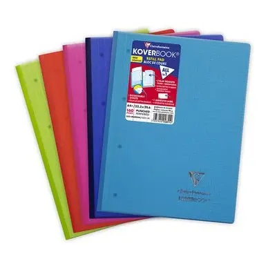 Bloc de cours 22,3 x 29,7 cm petits carreaux Q.5x5 160p perforées Koverbook - Clairefontaine Bon Plan