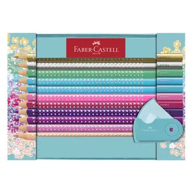 Bon Marché Coffret métal Sparkle 20 crayons + taille crayon - Faber-Castell