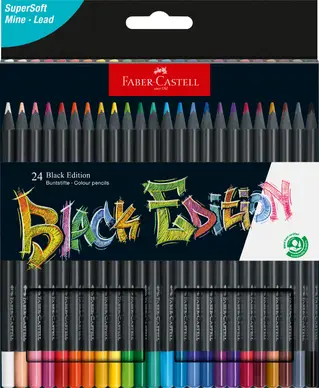 Nouvel Arrivage Crayons de couleur Black edition 24 pcs - Faber-Castell