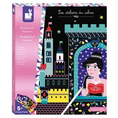 Réduction Kit Créatif Scratch Art Jolies Princesses - Janod