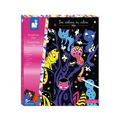 Kit Créatif Scratch Art Chats - Janod Offre Spéciale