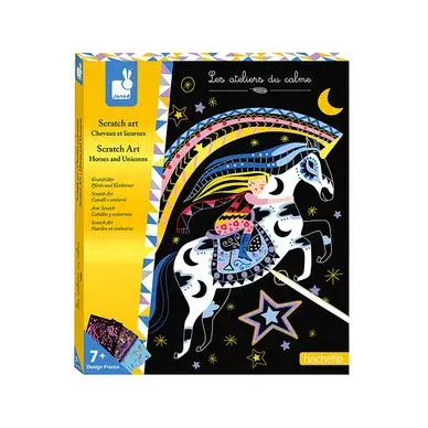 Kit Créatif Scratch Art Chevaux Et Licornes - Janod Super Prix