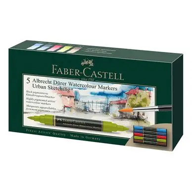 Marqueur aquarellable Albrecht Dürer Set 5 feutres Urbain - Faber-Castell Produit De Marque