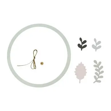 Offre Du Jour Couronne de Noël en papier kit Gris bleu - CTOP