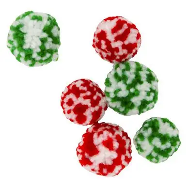 Pompons en laine bicolores 20 pcs - CTOP Pas Cher
