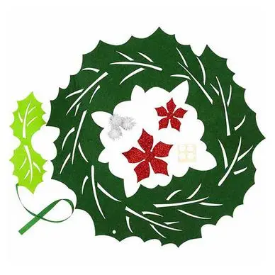 Top Vente Kit Couronne de Noël en feutrine Ø 40 cm - CTOP