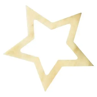 Paiement Sécurisé Étoile en bois évidée 7.5 x 1.5 cm 5 pcs - CTOP