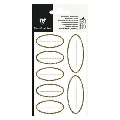 Étiquette adhésive Ovale or 28 pcs - Clairefontaine Prix Réduit