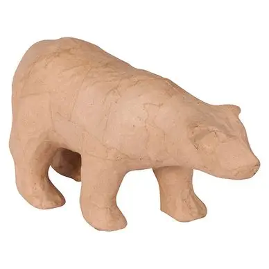 Satisfait Ou Remboursé Ours polaire en papier mâché 22 cm - Décopatch