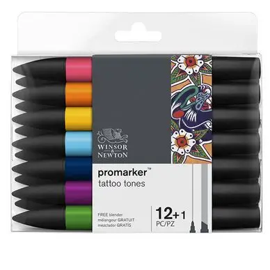 Expédition Rapide Marqueur Promarker Set Tons tatouage 13 pcs - Winsor & Newton