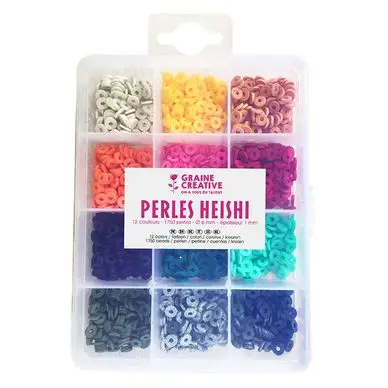 Satisfait Ou Remboursé Perle rondelle Heishi 6 mm Mix couleurs Vives - Graine Créative