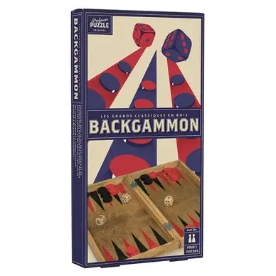Haute Qualité Jeu Backgammon en bois Vintage - Professor Puzzle