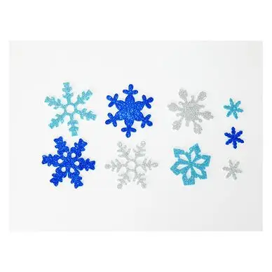 Formes en mousse Flocons pailletés 240 pcs - Kiddi craft Quantité Limitée