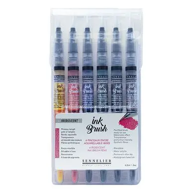 Paiement Sécurisé Pinceau à réservoir d'encre Ink Brush Set Irisé 6 couleurs - Sennelier