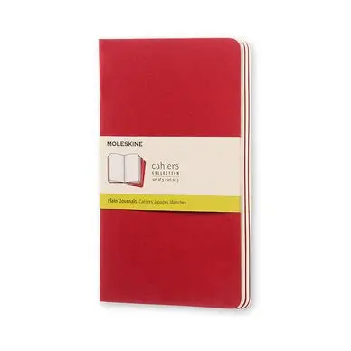 Soldes Cahier Pages blanches 13 x 21 cm Rouge Canneberge Lot de 3 - Moleskine