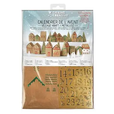 Calendrier de l'Avent Village - Graine Créative Acheter Direct