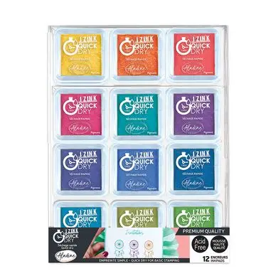 Encreur Izink Quick Dry Acidulé 12 pcs - Aladine Solde
