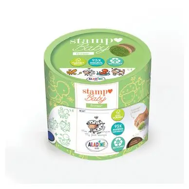 Bon Plan Tampon Bois Stampo Baby Eco-Friendly Ferme 5 pcs - Aladine