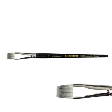 Dernier Modèle Pinceau plat Aquarellys fibres synthétiques 972PL - Léonard