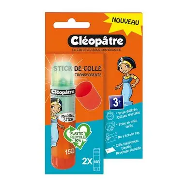 Nouveauté Bâton de colle Cléostick Marine 2 x 15 g - Cléopatre