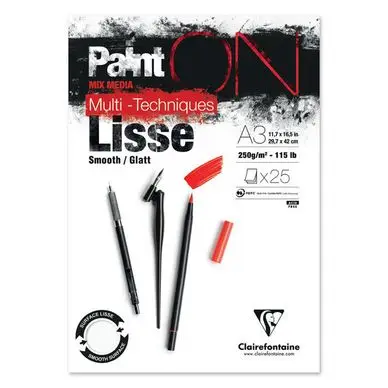 Bloc de papier Paint'On Lisse 250 g/m² - Clairefontaine Populaire