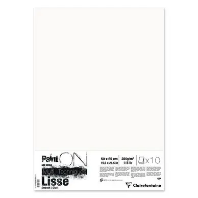 Offre Exclusive Papier Paint'On Lisse 250 g/m² 50 x 65 cm 10 feuilles - Clairefontaine