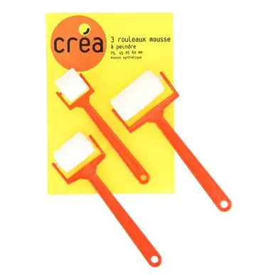 Rouleau à peindre Set de 3 tailles 25, 45 et 60 mm - Créa Prix Choc