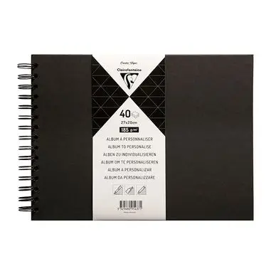 Album à personnaliser Noir 40 feuilles 185 g/m² - Clairefontaine Affaire À Saisir